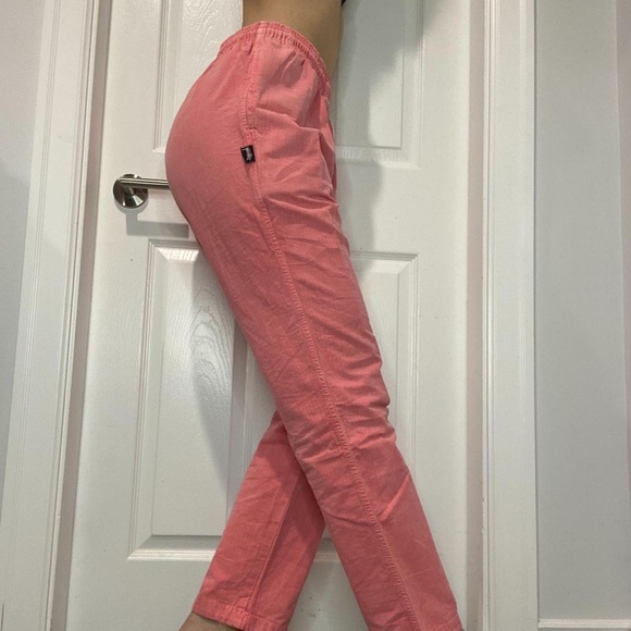 Men’s Salmon Pink Stussy Drawstring Chino Pants - Picture 4 of 4